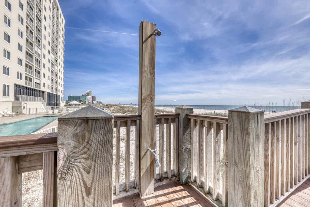 Waterfront condo with an open dining & living area, private balcony, shared pools