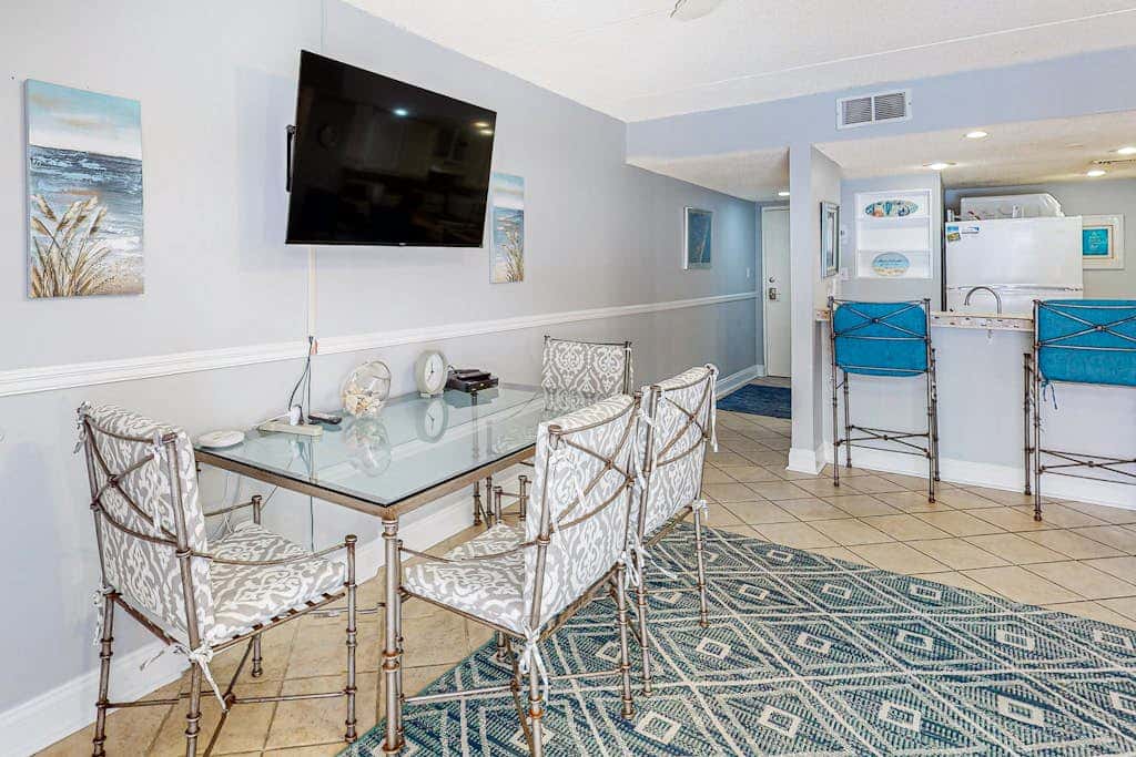 Second floor condo with free WiFi, Gulf views, central AC, and gated entrance