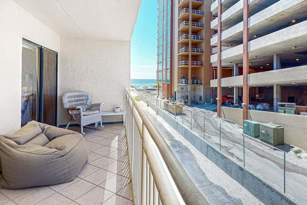 Second floor condo with free WiFi, Gulf views, central AC, and gated entrance