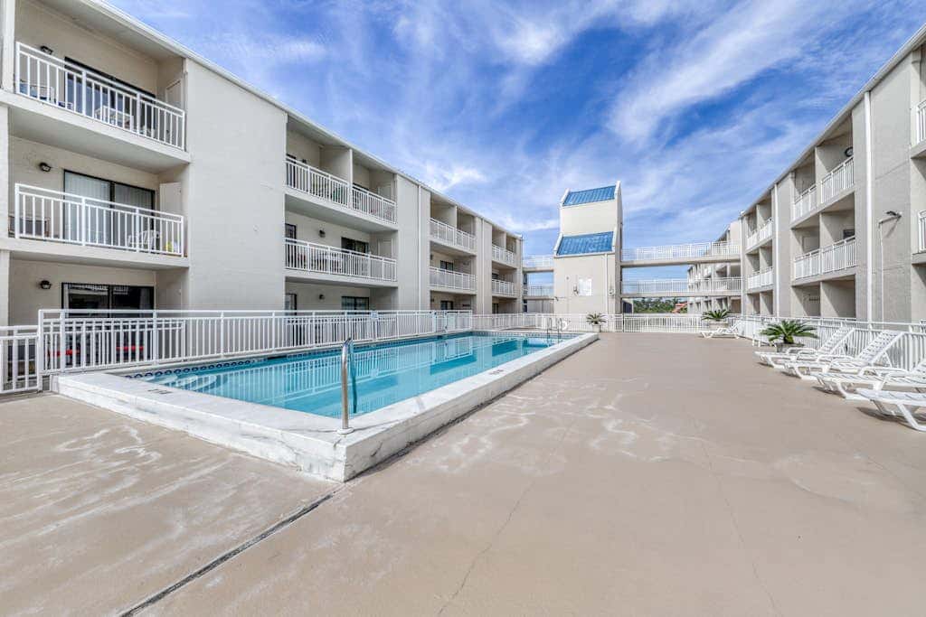 Second floor condo with free WiFi, Gulf views, central AC, and gated entrance