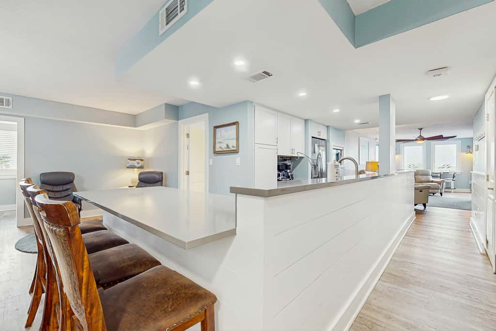 Second-Floor Ocean & Gulf Front Condo w Free WiFi, 2 Balconies, Shared Pool, AC