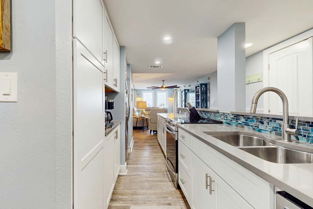 Second-Floor Ocean & Gulf Front Condo w Free WiFi, 2 Balconies, Shared Pool, AC