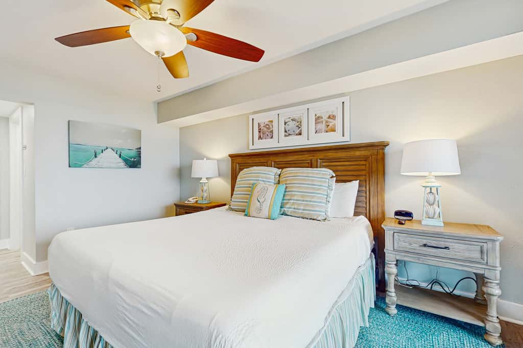 Second-Floor Ocean & Gulf Front Condo w Free WiFi, 2 Balconies, Shared Pool, AC