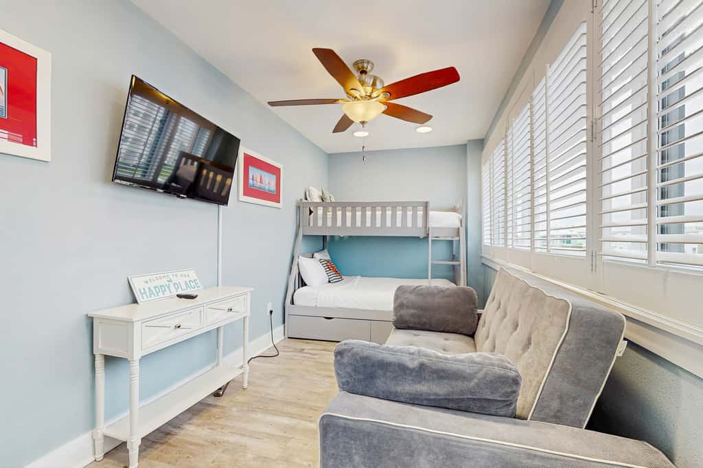 Second-Floor Ocean & Gulf Front Condo w Free WiFi, 2 Balconies, Shared Pool, AC