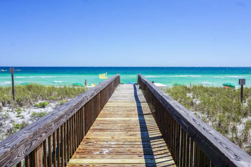 Second-Floor Ocean & Gulf Front Condo w Free WiFi, 2 Balconies, Shared Pool, AC