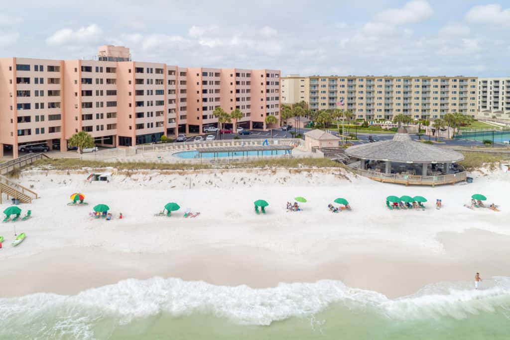 Second-Floor Ocean & Gulf Front Condo w Free WiFi, 2 Balconies, Shared Pool, AC