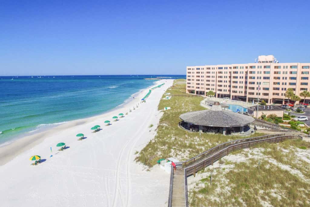 Second-Floor Ocean & Gulf Front Condo w Free WiFi, 2 Balconies, Shared Pool, AC