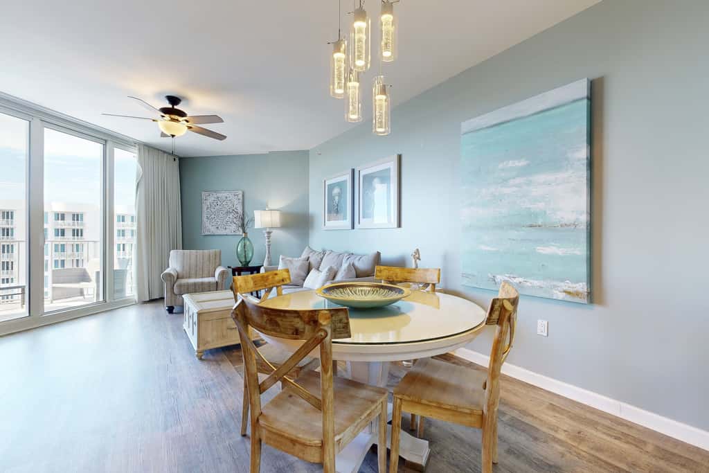 Water-view 11th-floor condo with hot tub, heated pool, tennis, sauna, gym, W/D