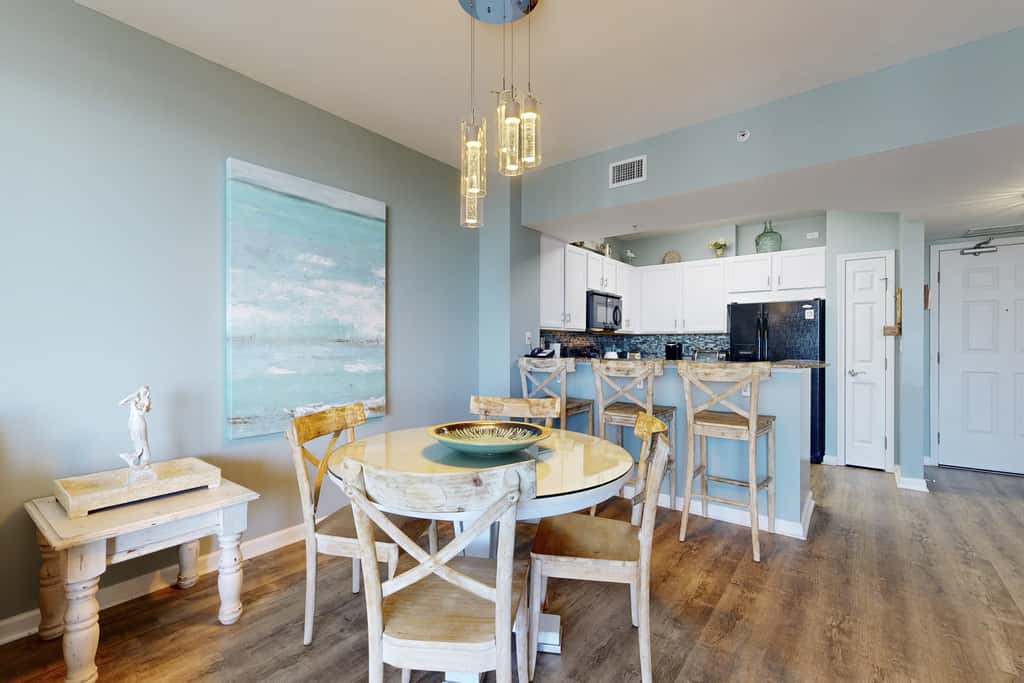 Water-view 11th-floor condo with hot tub, heated pool, tennis, sauna, gym, W/D