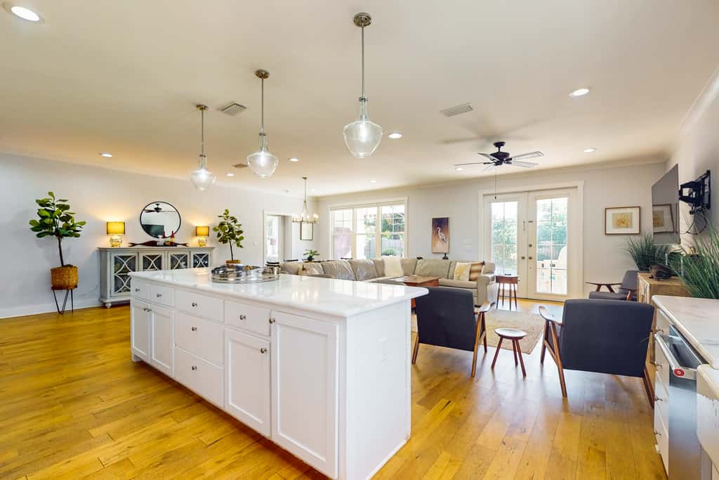 Contemporary dog-friendly retreat with pool & patio - near shops & attractions
