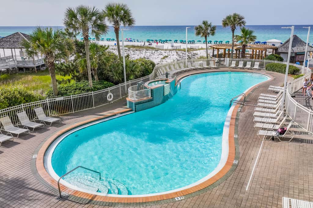 Beachfront with a heated pool & a spa