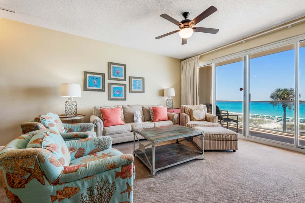 Stunning, waterfront home with Gulf views, pool & fitness room access
