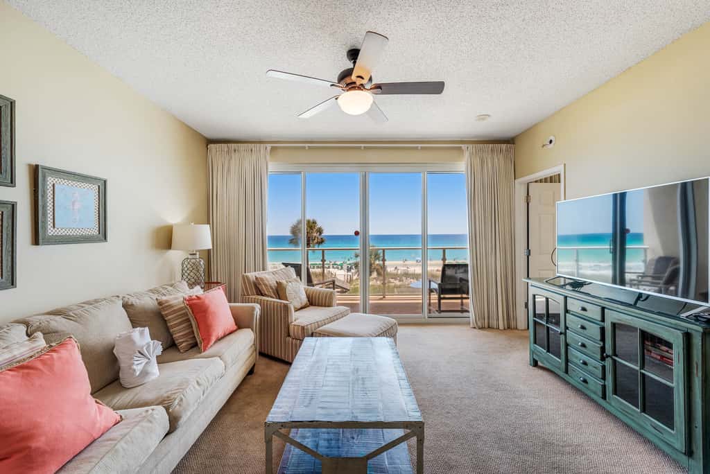 Stunning, waterfront home with Gulf views, pool & fitness room access