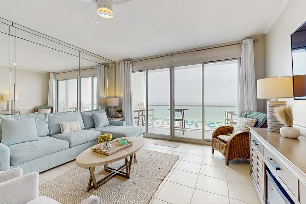 Stunning waterfront home with convenient beach access, pool & gym