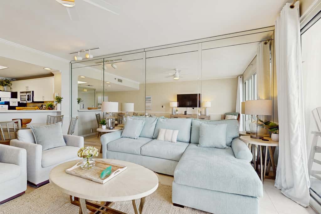 Stunning waterfront home with convenient beach access, pool & gym