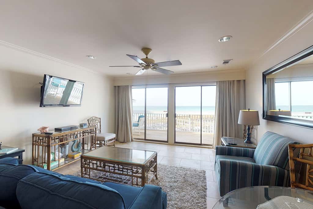 Beachfront condo with shared pool, hot tub, & fitness center plus beach access