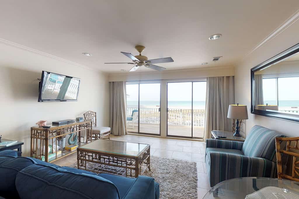 Beachfront condo with shared pool, hot tub, & fitness center plus beach access