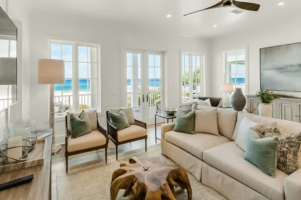 Spacious Gulf-front getaway with beach access, balcony views, a pool, & more