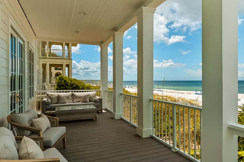 Spacious Gulf-front getaway with beach access, balcony views, a pool, & more