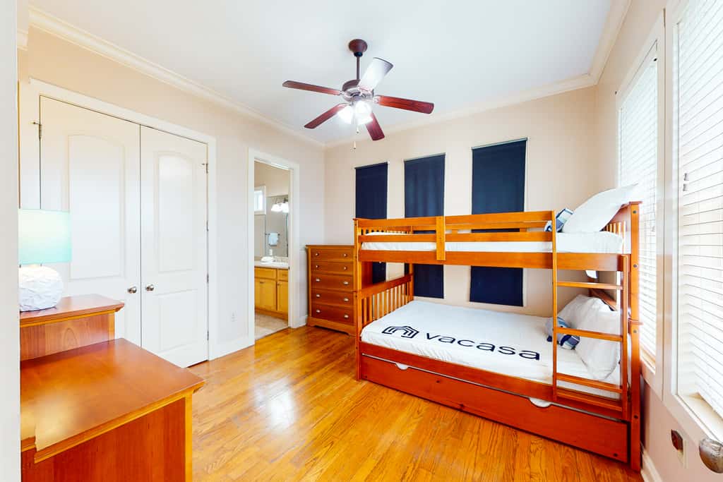 Dog-friendly home with balconies, foosball, pool access, & W&D - steps to beach