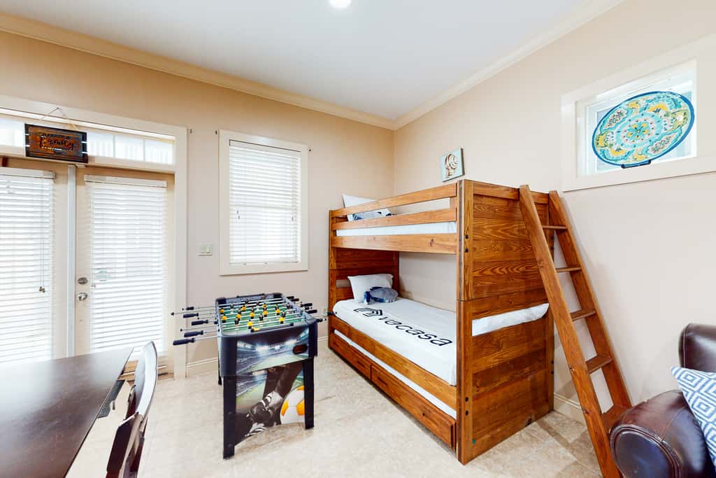 Dog-friendly home with balconies, foosball, pool access, & W&D - steps to beach