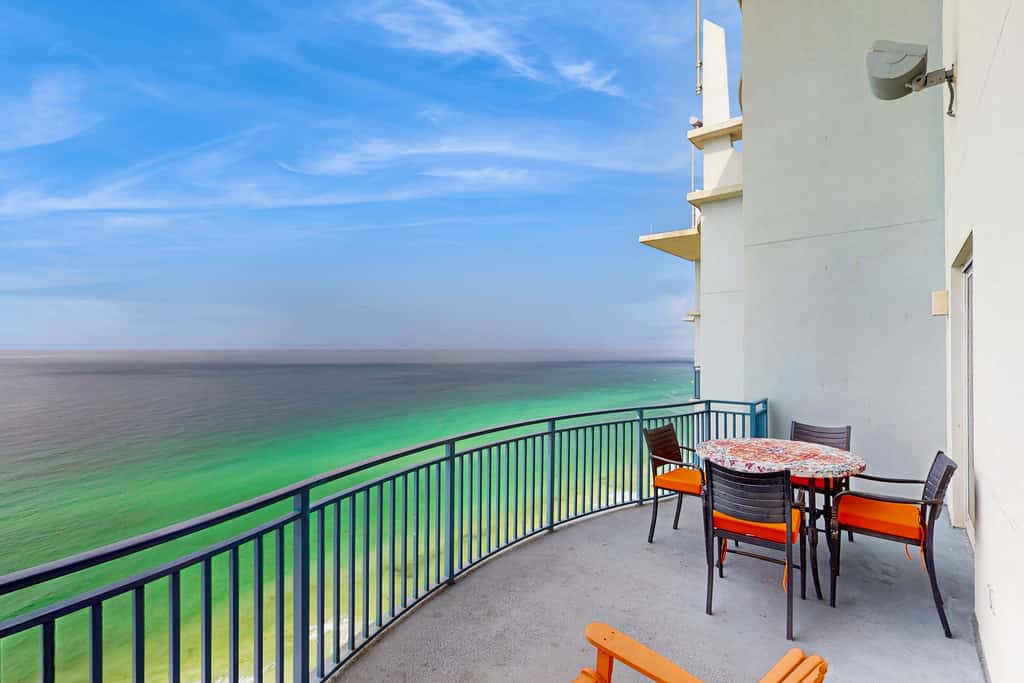 Updated beachfront retreat with hot tub, outdoor pool & balcony