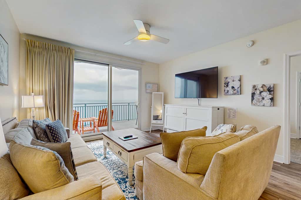Updated beachfront retreat with hot tub, outdoor pool & balcony