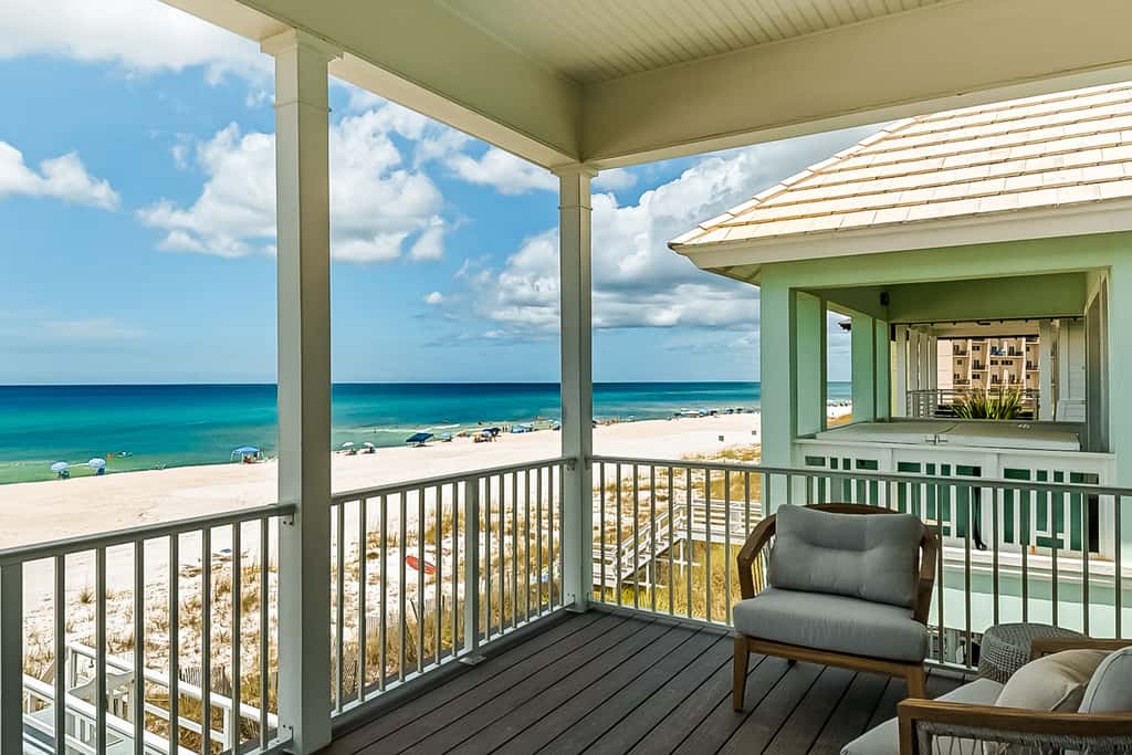 Spotless beachfront dream with views, a shared pool, & sports courts