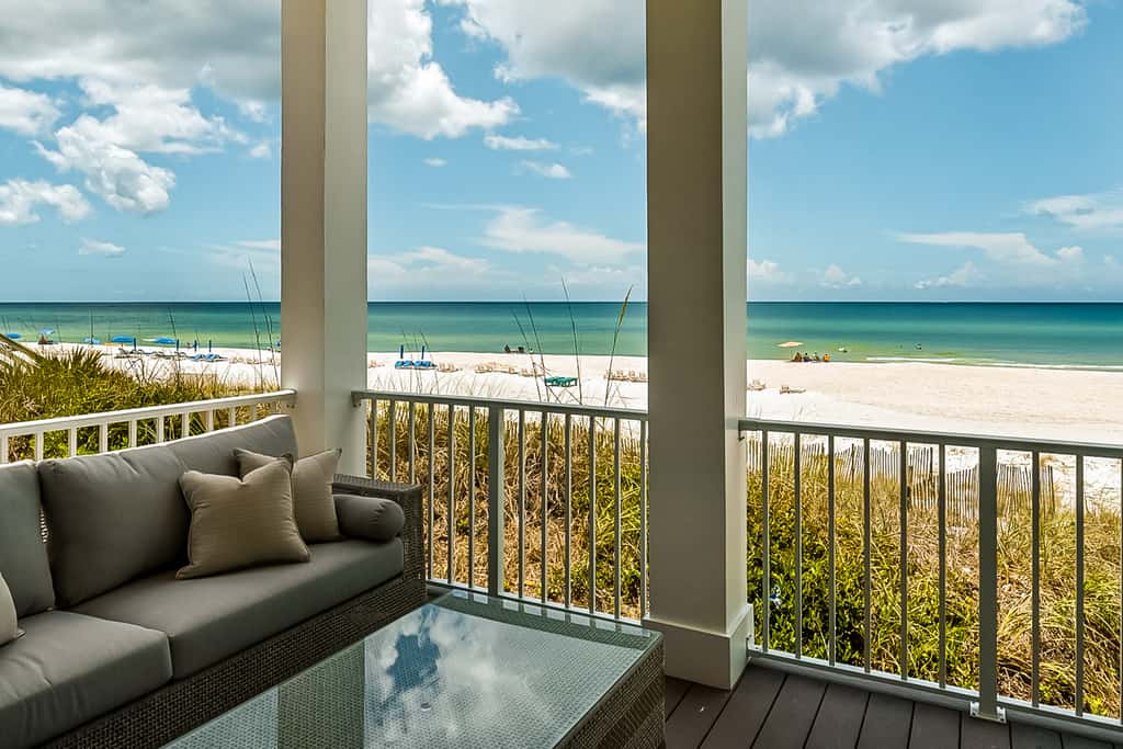 Spotless beachfront dream with views, a shared pool, & sports courts