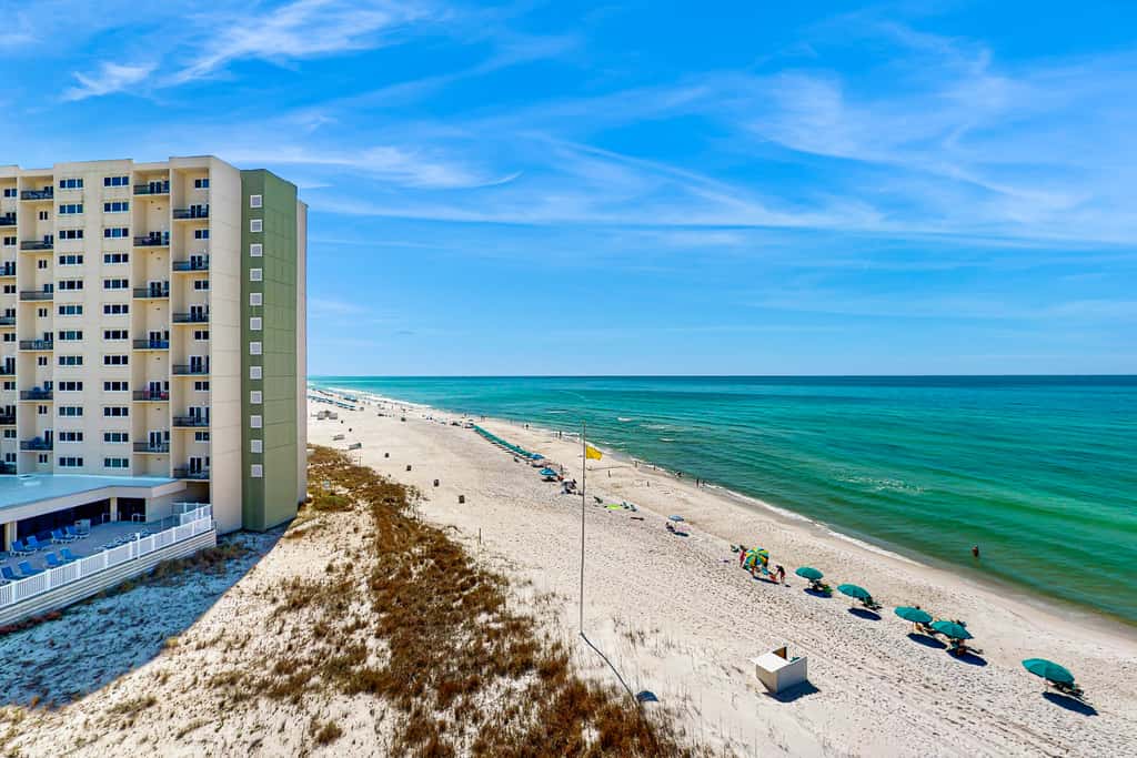 Gorgeous beachfront condo with plenty of space, shared pool & beach access