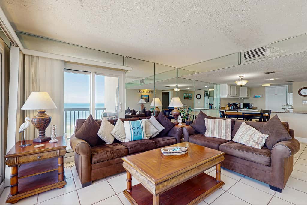 Gorgeous beachfront condo with plenty of space, shared pool & beach access