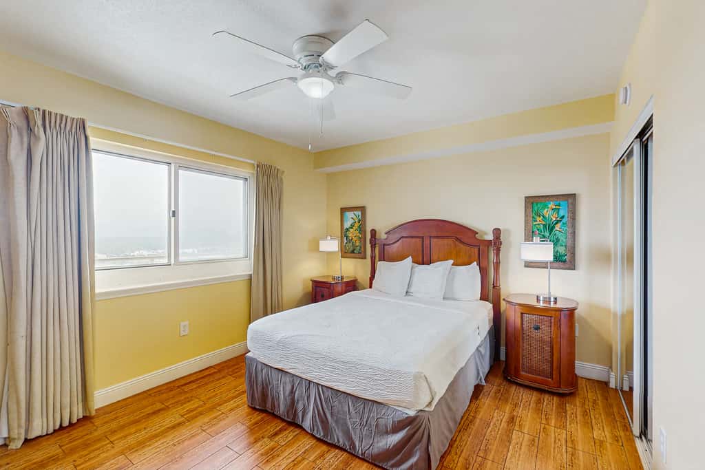 Roomy retreat on the water with private balcony, shared pool, & beach access