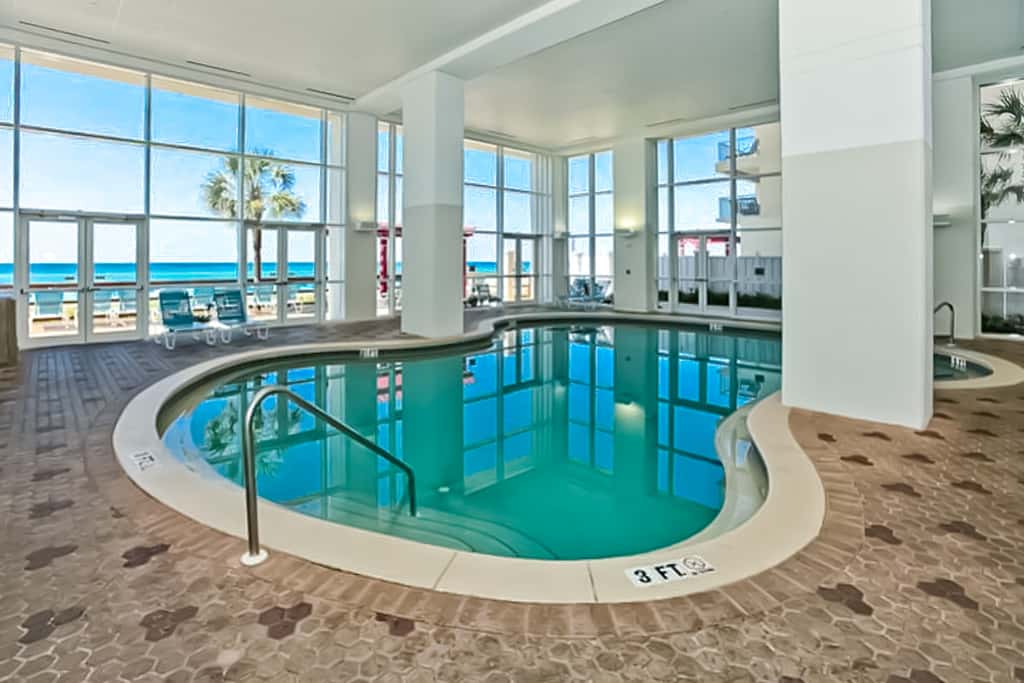 Beachfront condo on 10th floor with 4 shared pools, hot tub, tennis - great views