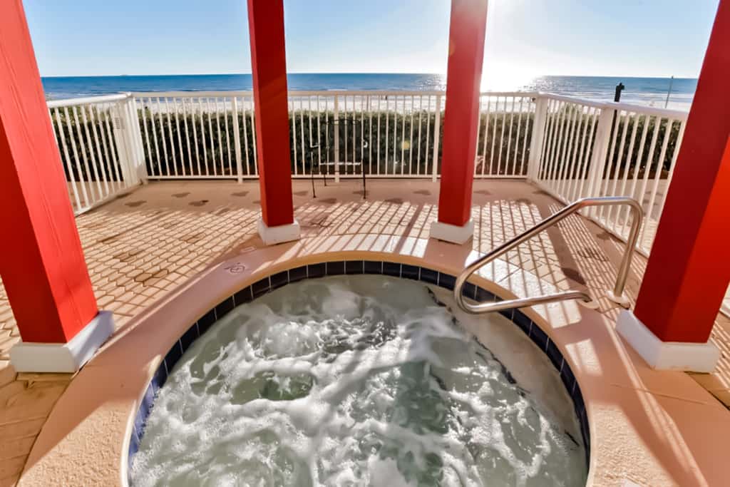 Beachfront condo on 10th floor with 4 shared pools, hot tub, tennis - great views