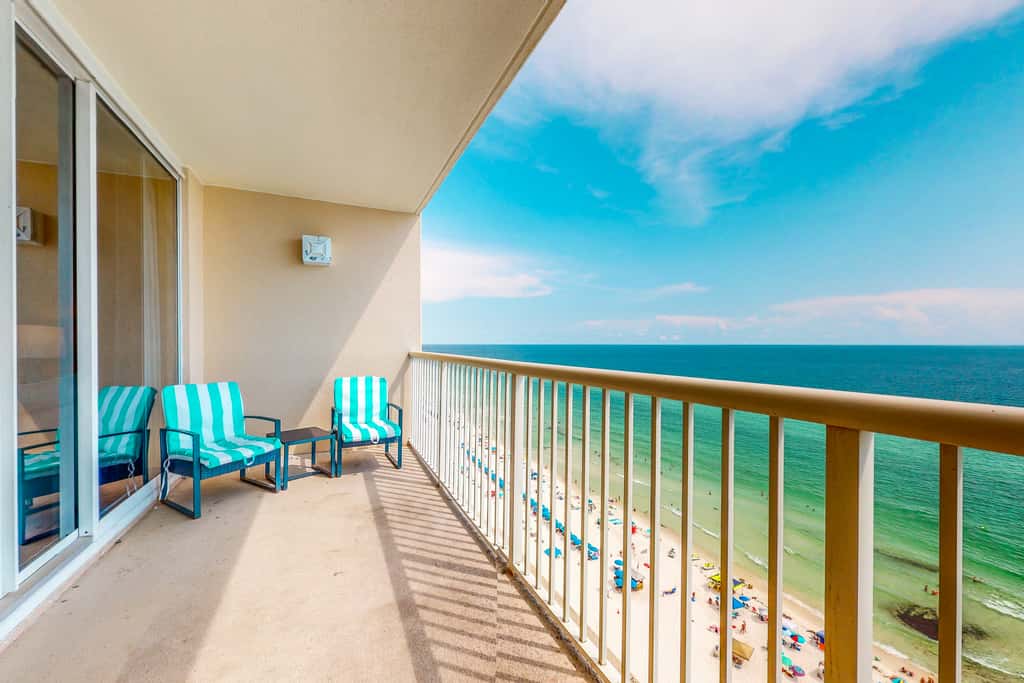 Sun-soaked oceanfront escape with pool, hot tub, central AC, & tennis court