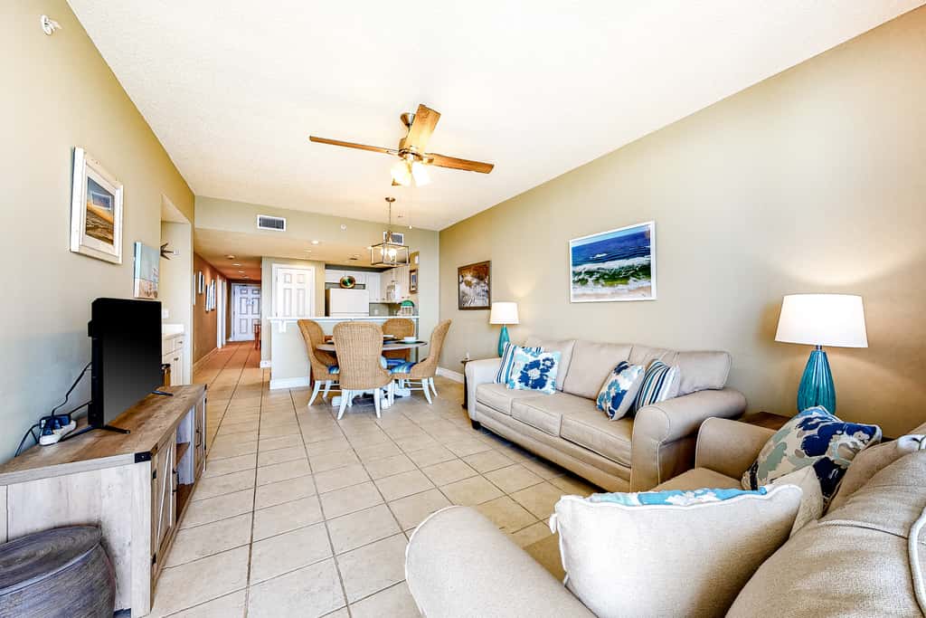 Sun-soaked oceanfront escape with pool, hot tub, central AC, & tennis court