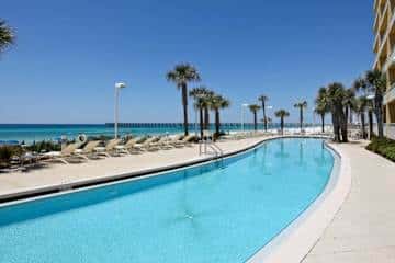 Lovely beachfront condo with Gulf views, pool & gym - steps to Pier Park