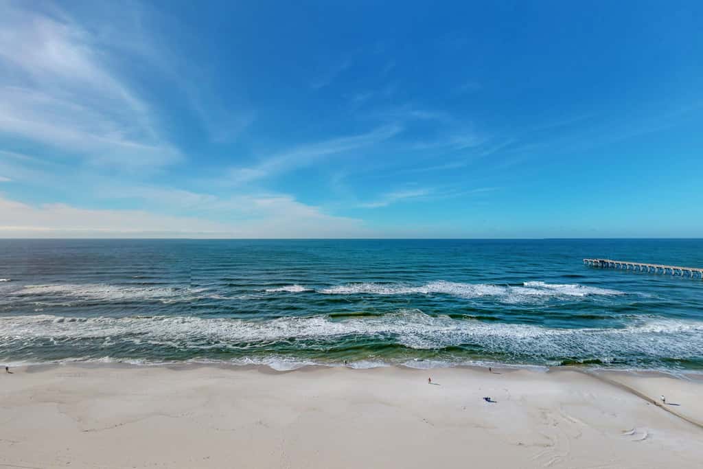 Beach-view, high-rise condo with pool - central location