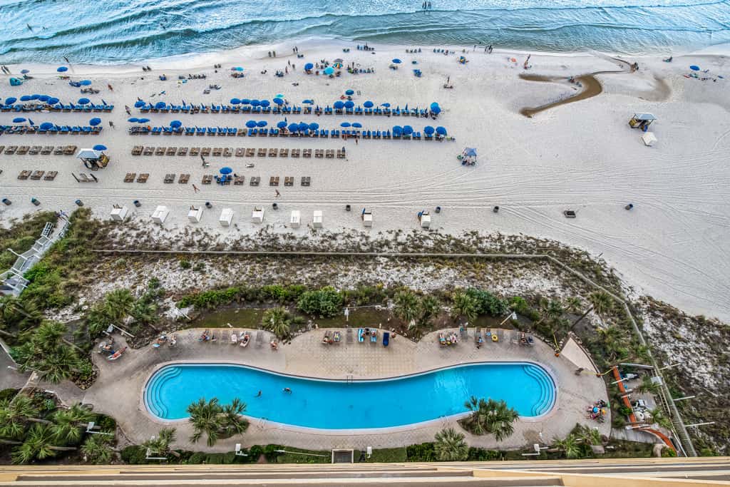 Gulf-view condo with pools & balcony - walk to Pier Park
