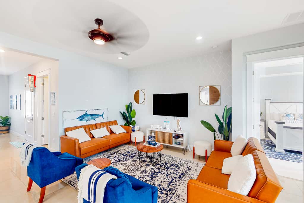 Newer, dog-friendly home with hot tub & game room - walk to the beach