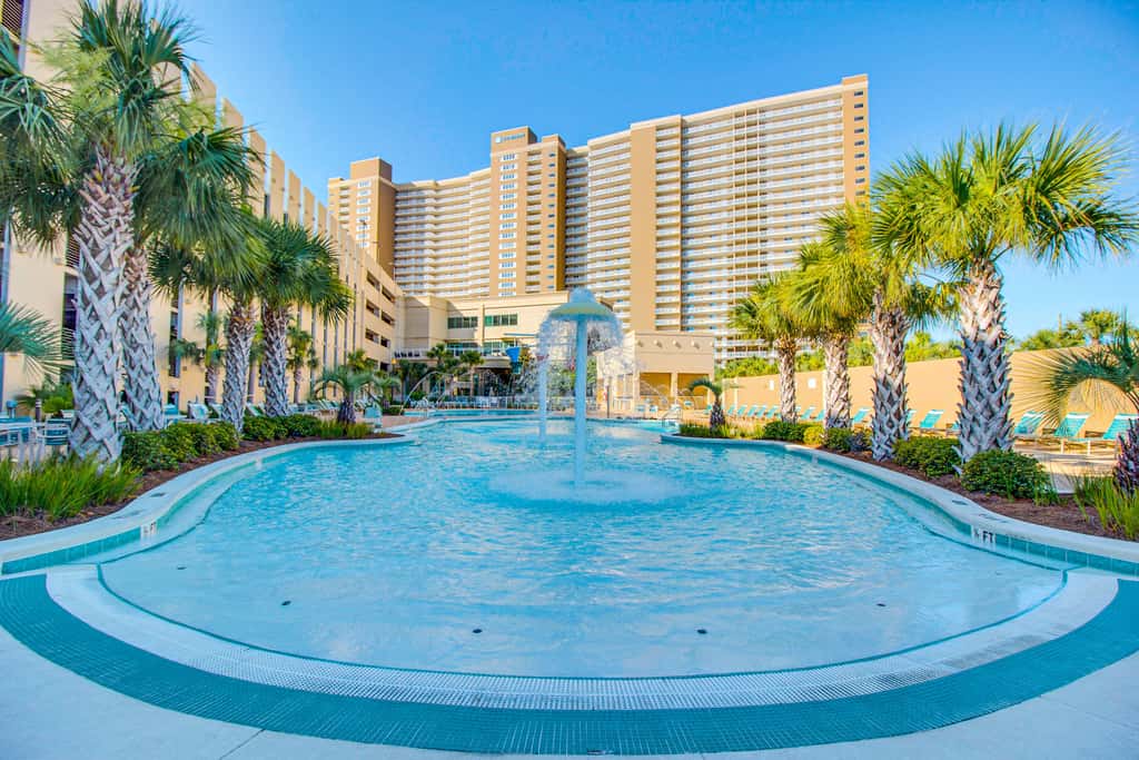Beachfront 16th-floor condo with Gulf views, pool, game room, balcony, gym, W&D