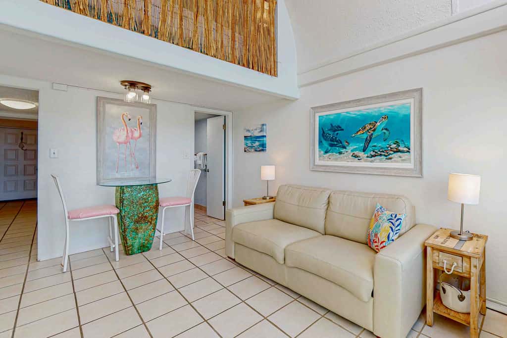 Dog-friendly beachfront condo with pool, hot tub, AC, & Gulf views