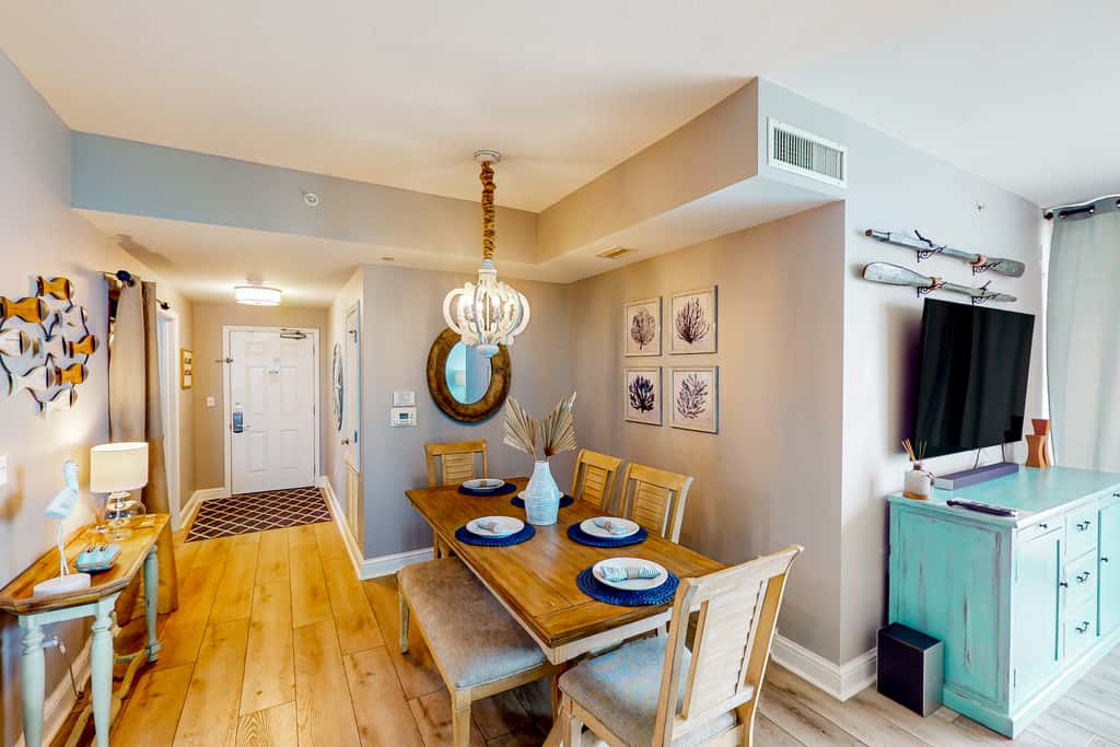 16th-floor condo with Gulf views, beach access, 2 pools, hot tub, & private W&D