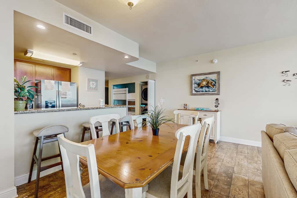 Updated, beachfront condo with pool, hot tub & gym