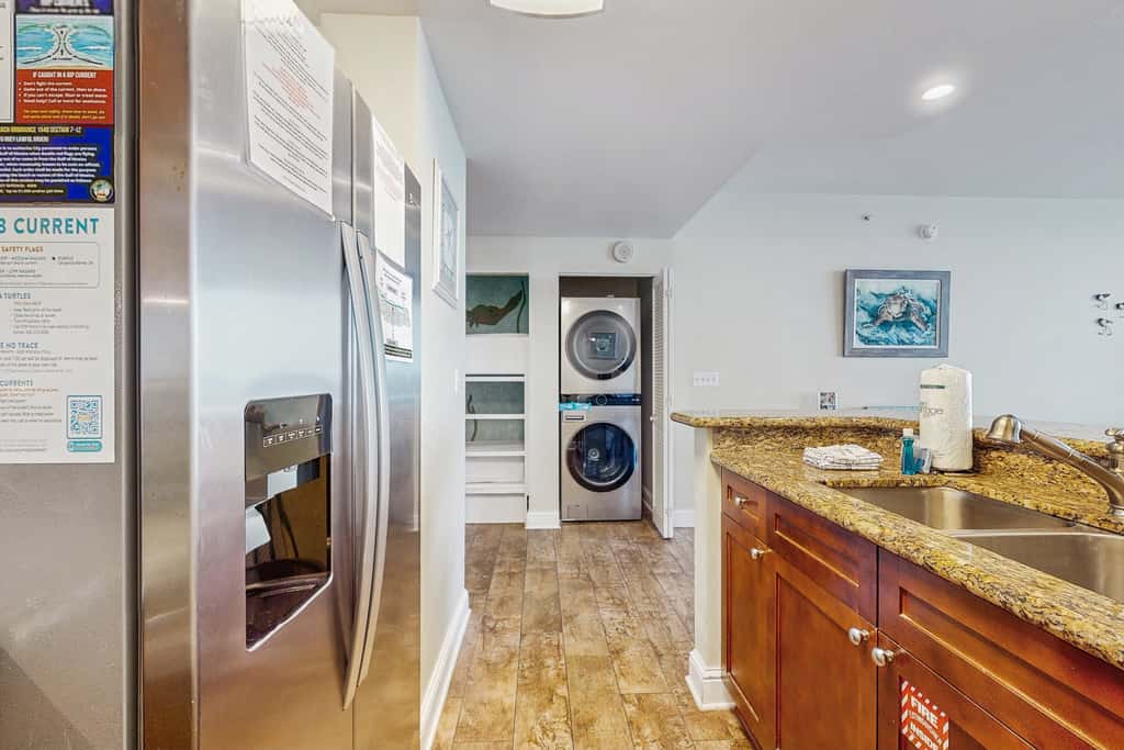 Updated, beachfront condo with pool, hot tub & gym