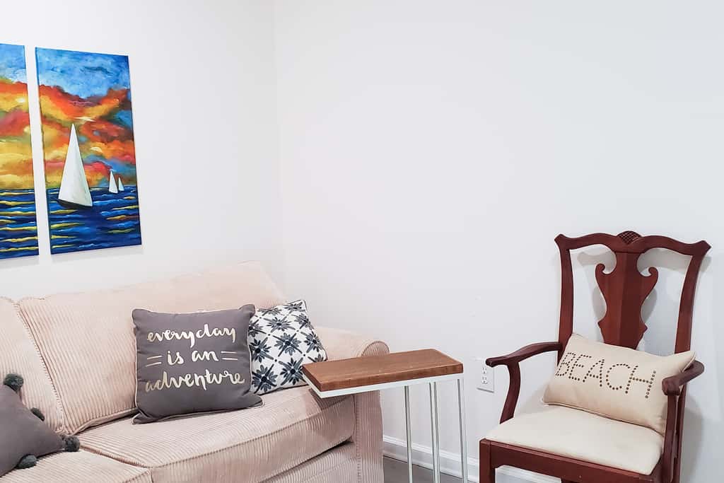 Updated dog-friendly home with private outdoor pool, patio, fireplace, W&D, AC