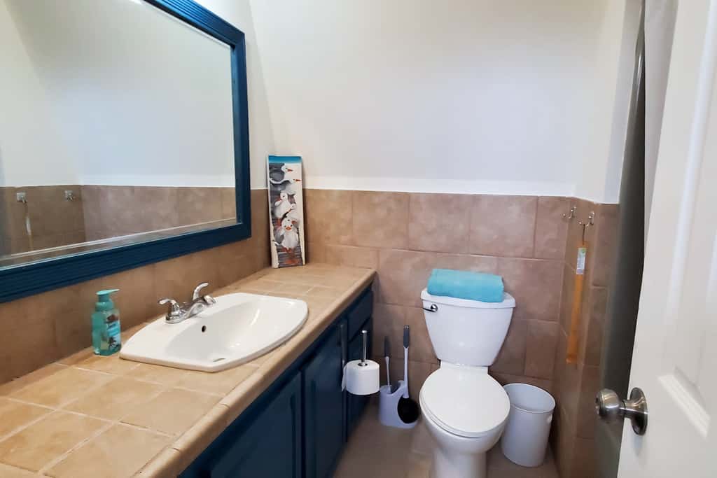 Updated dog-friendly home with private outdoor pool, patio, fireplace, W&D, AC