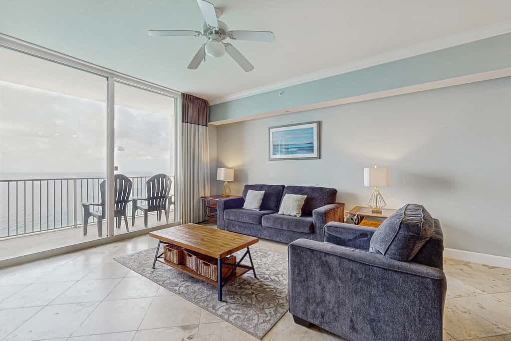 Escape to this waterfront condo with shared pools, a gym, & easy beach access