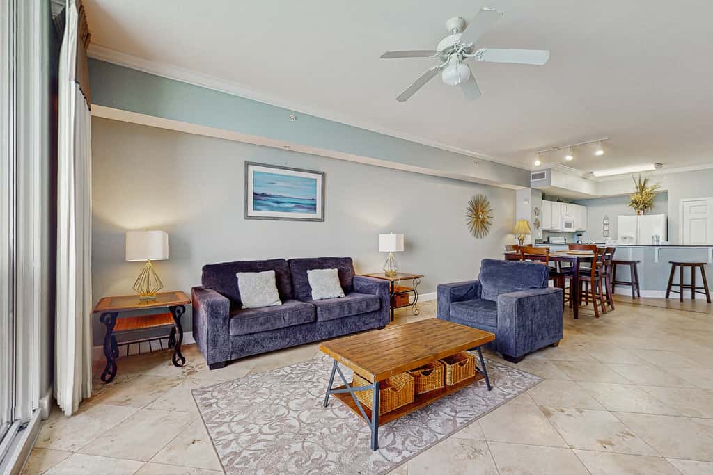 Escape to this waterfront condo with shared pools, a gym, & easy beach access