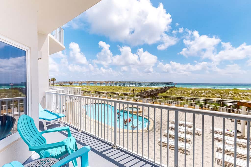 First-Floor Gulf Front Condo with Shared Pool & Hot Tub